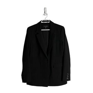 Halogen Women's Black Single Breasted Notch Lapel Blazer